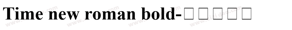 Time new roman bold字体转换